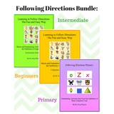 Collage of Three Following Directions Workbooks