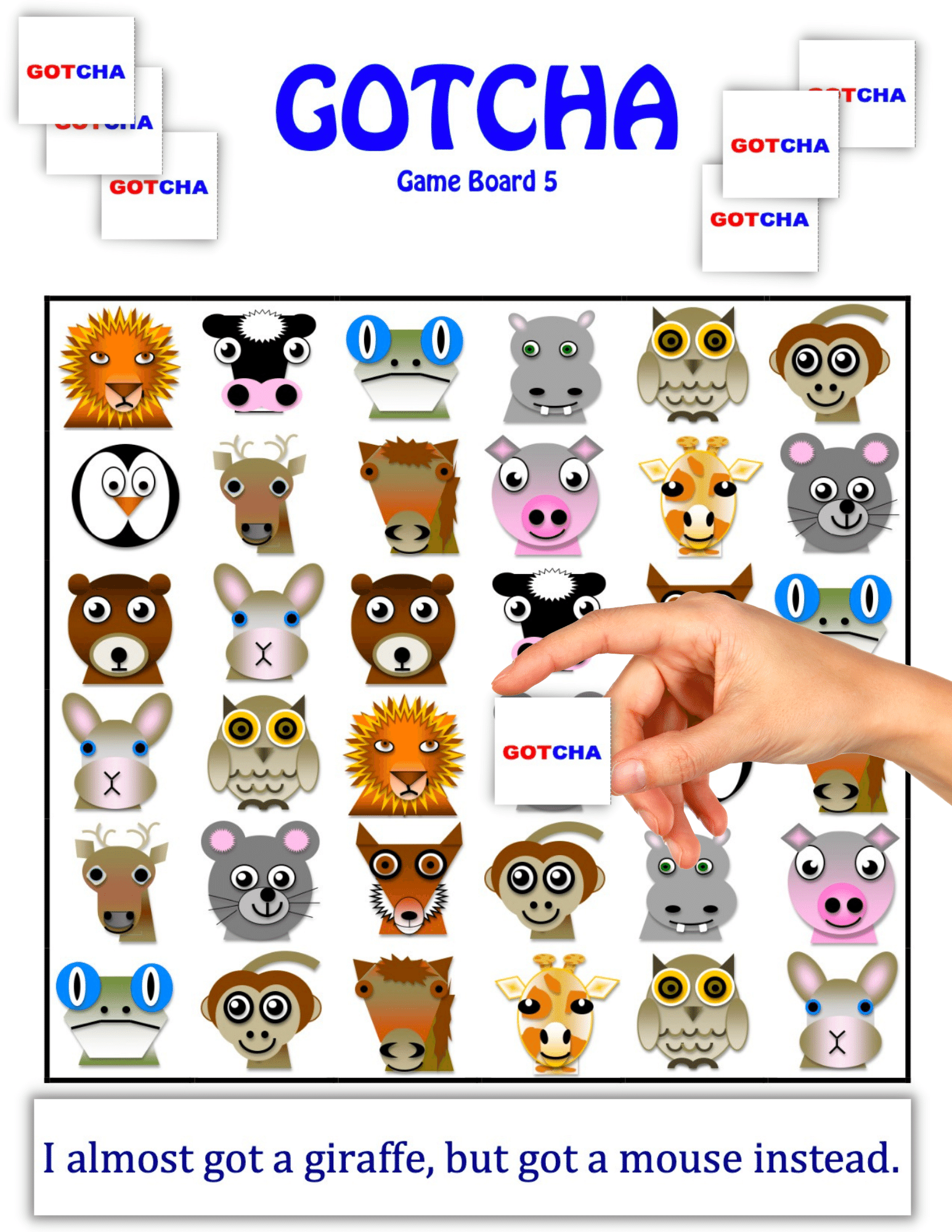 Student playing GOTCHA game