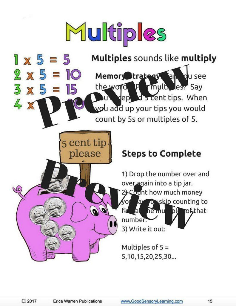 Fun Factoring in Math and Multiples in Math | Good Sensory Learn – Good ...