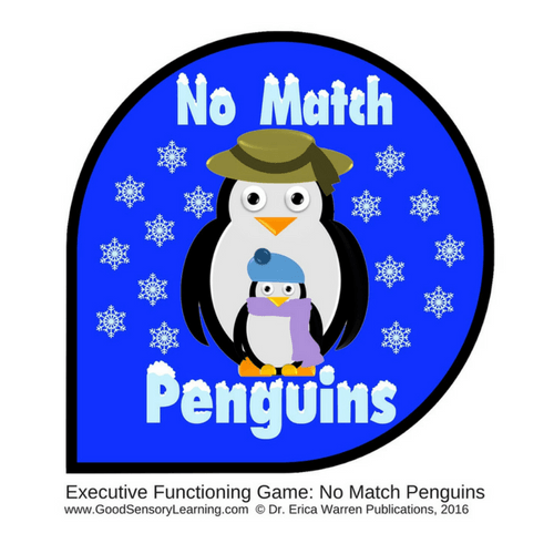 No Match Penguins card front of two penguins