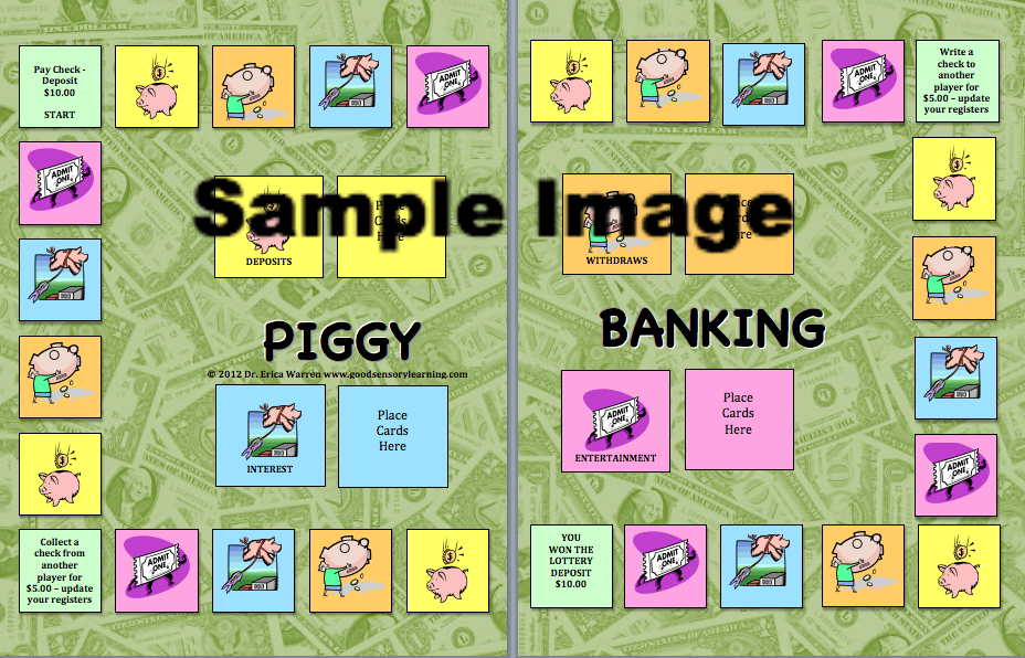 colorful money management game board