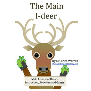 Publication cover of a deer holding apples for Main Idea and Detail publication