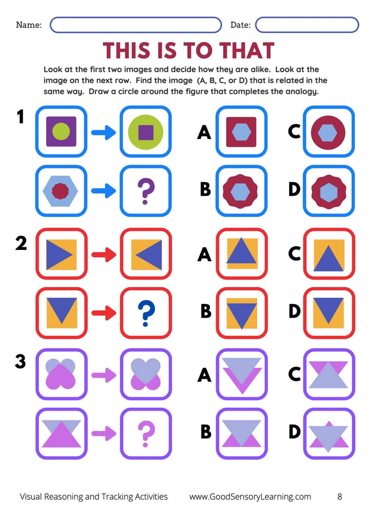 Visual Processing Series | Reasoning & Tracking Skills Workbook – Good ...