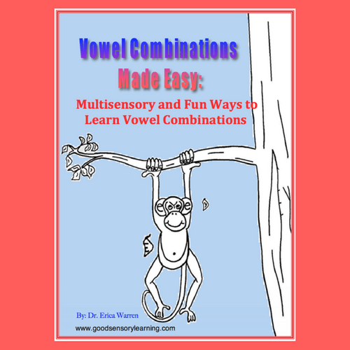 Vowel Combinations Made Easy Cover with Monkey