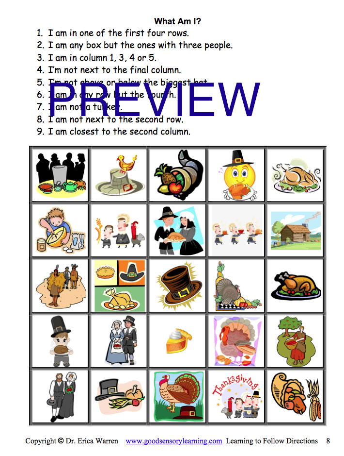 Fun sample following directions holiday activity